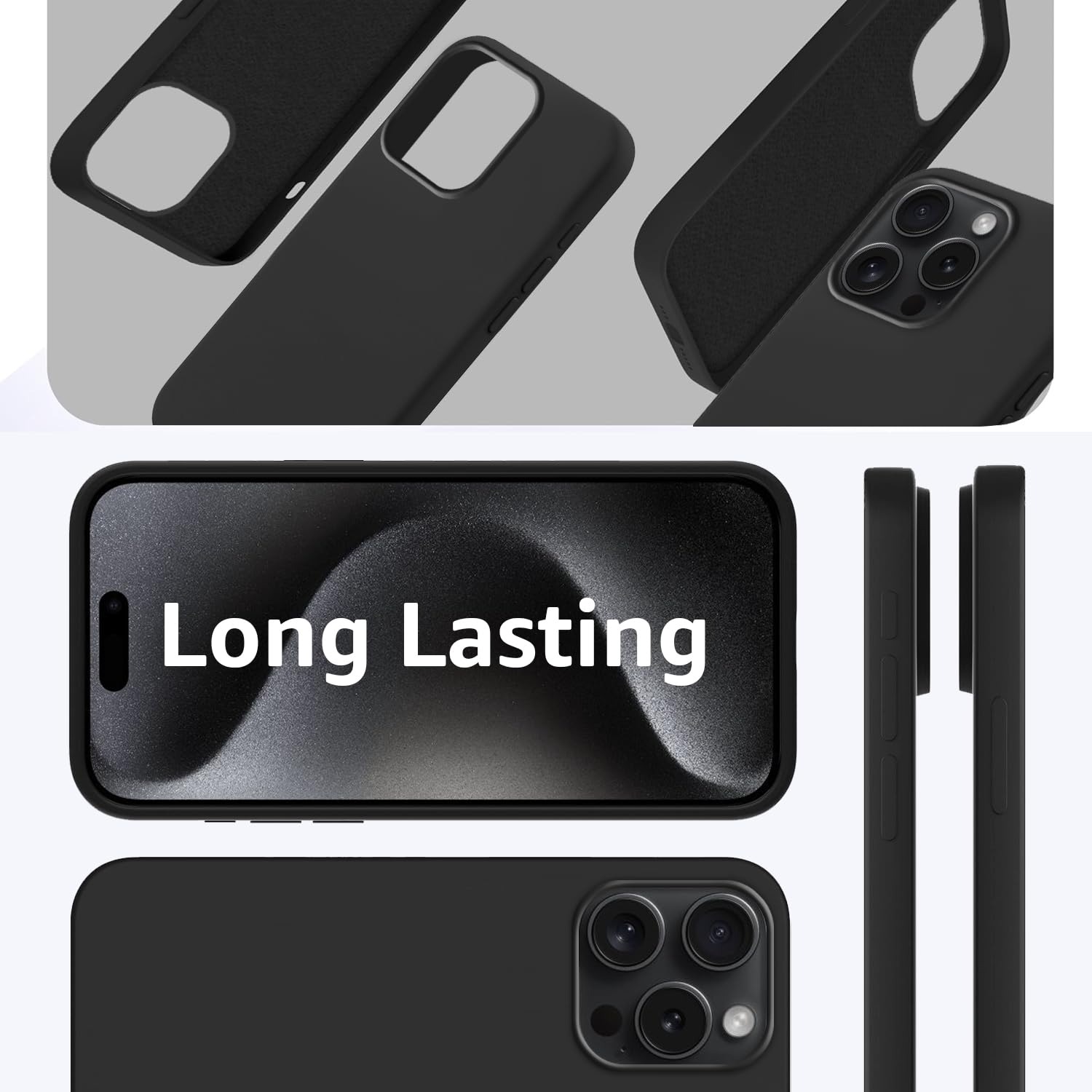 Liquid Silicone Case for iPhone 15 Pro Max | Shockproof, Drop and Camera Protection, Soft Microfiber Lining Inside| Back Case Cover for iPhone 15 Pro Max - Taupe - Image 5